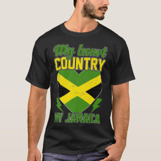 T-shirt Drôle amusant Jamaïque Drapeau Palm Été Vacances e