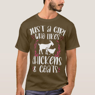 T-shirt Drôle Amusante Agricole Fille Poulets Chèvres Grap