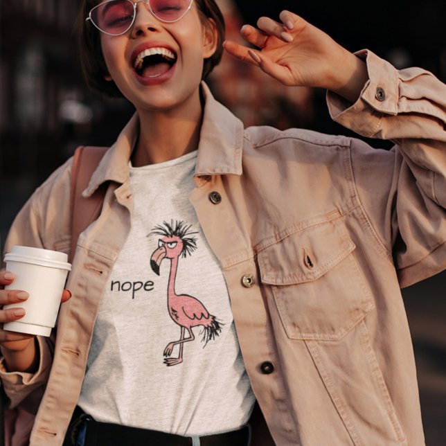 T-shirt Drôle Angry Flamant rose Doodart Dessin rose (Créateur téléchargé)