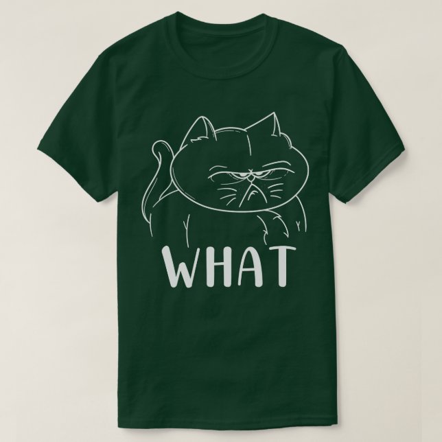 T-shirt Drôle Angry Frowning Chat Propriétaire Kitty Kitte (Design devant)