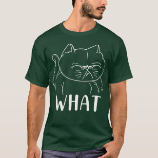 T-shirt Drôle Angry Frowning Chat Propriétaire Kitty Kitte