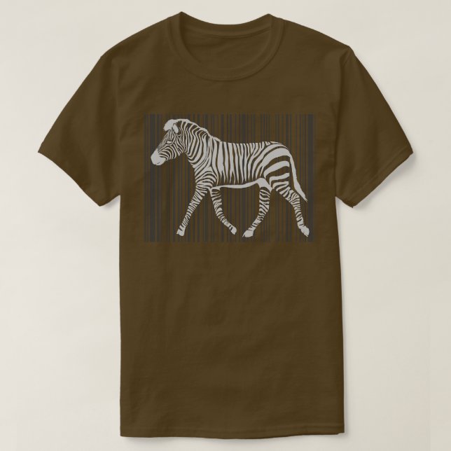 T-shirt Drôle Animal Cadeau Code-barre Zebra (Design devant)