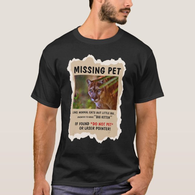 T-shirt Drôle Animal De Compagnie Manquant Cool Unique Gro (Devant)