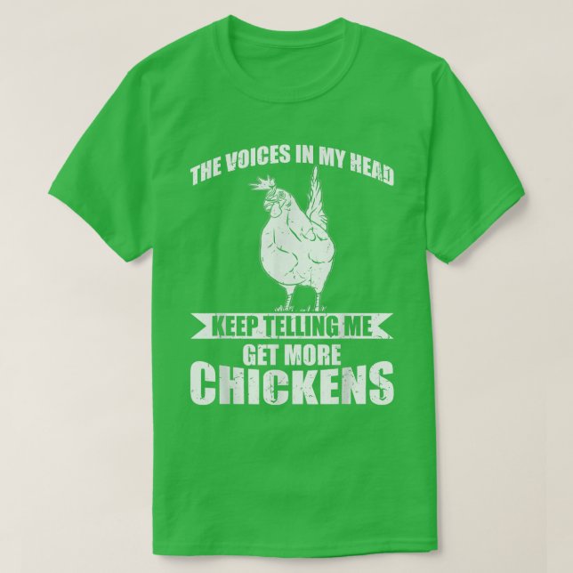 T-shirt Drôle animal fermier obtenir plus de poulets (Design devant)