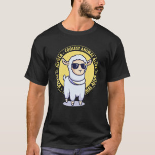 T-shirt Drôle Animal le Plus Cool Vivant Lama Vicuña Guana