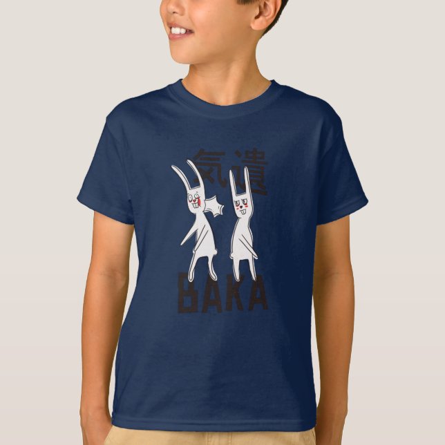 T-shirt Drôle Anime Baka lapins (Devant)