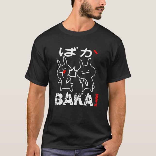 T-shirt Drôle Anime Baka Rabbit Slap Japonais (Devant)