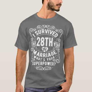 T-shirt Drôle anniversaire Mariage cadeau 28 ans Mariage M