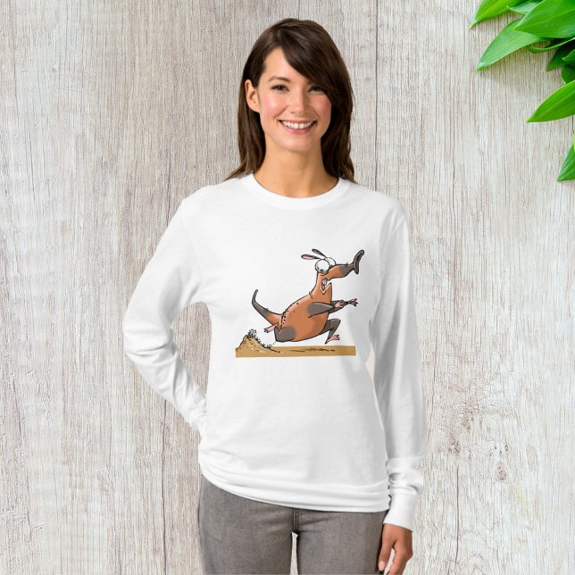 T-shirt Drôle Anteater Cartoon Quirky Running Animal (Créateur téléchargé)