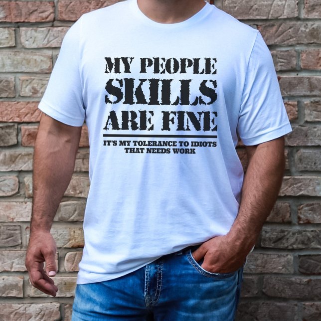 T-shirt Drôle Anti Idiot (Créateur téléchargé)