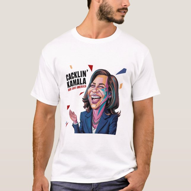 T-shirt Drôle anti Kamala Harris riant Politique (Devant)