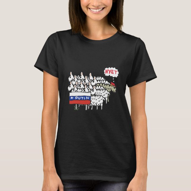 T-shirt Drôle anti-Poutine (Devant)