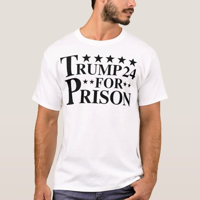 T-shirt Drôle Anti Trump Pour La Prison 2024 4 juillet (Devant)