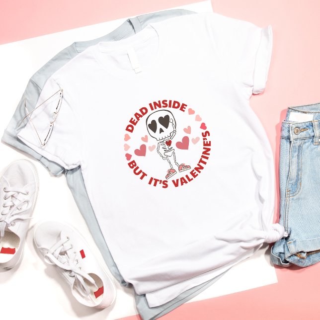 T-shirt Drôle anti-Valentin mignon crâne unique (Créateur téléchargé)