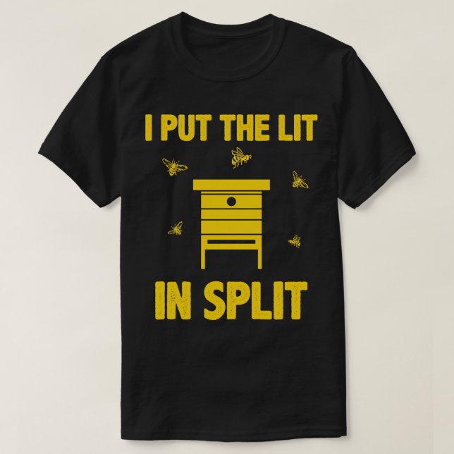 T-shirt Drôle apiculture Hive Hive Split 1 (Design devant)