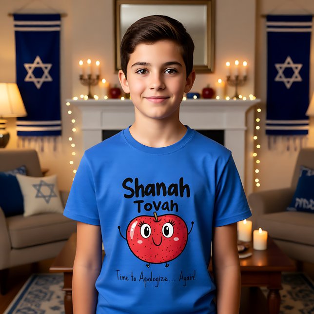 T-shirt 🍎 Drôle Apologie Apple Tee avec texte personnalis (🍎Funny Apology Apple Tee with custom text)