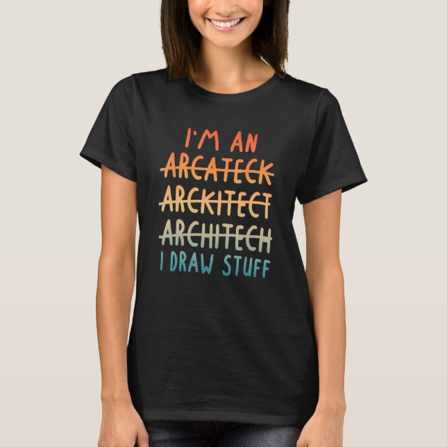 T-shirt Drôle Architecte Art Hommes Femmes Amateurs d'arch (Devant)