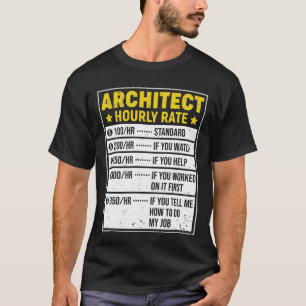 T-shirt Drôle Architecte Cadeau Architecte Dit Horaire Tau
