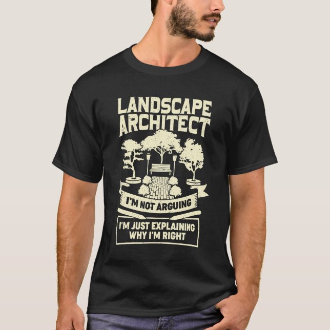 T-shirt Drôle Architecte Paysage Job Designer Cadeau (Devant)