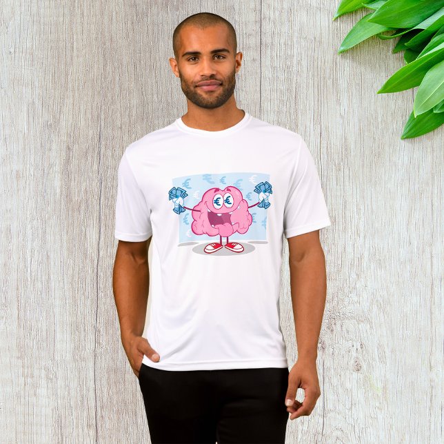 T-shirt Drôle argent Cerveau Cartoon Euro Cash Adeur (Créateur téléchargé)
