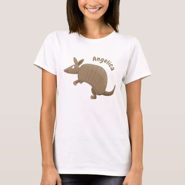 T-shirt Drôle armadillo joyeux dessin animé (Devant)