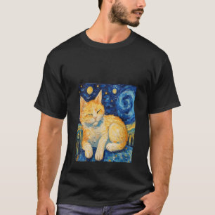 T-shirt Drôle art de chat peinture Amoureux des chats Star