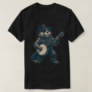 T-shirt Drôle Art de musique country vintage bluegrass cas