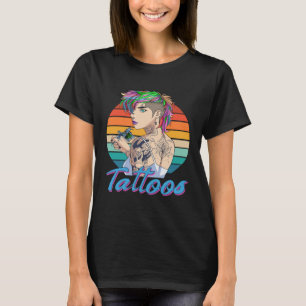 T-shirt Drôle Artiste Tatouage Fille Tatouage Femme Tatoua