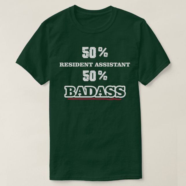 T-shirt Drôle Assistant résident Badass (Design devant)