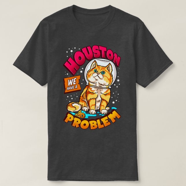 T-shirt Drôle Astronaut spatial Cadeaux de chats Hommes Fe (Design devant)