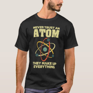 T-shirt Drôle Atom Art Hommes Femmes Molécule de tige Chim