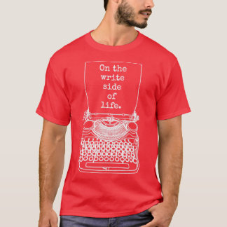 T-shirt Drôle Auteur Auteur Noveliste Sur Le Côté Écriture