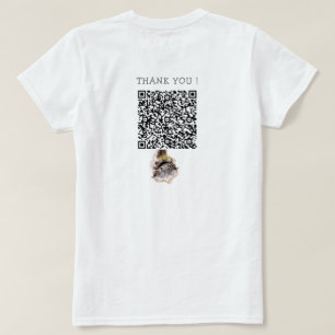 T-shirt drôle avec autruche joueuse et code QR