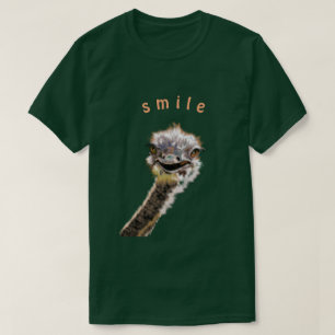 T-shirt drôle avec autruche joyeuse - Texte person