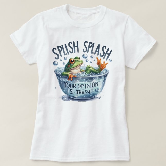 T-shirt drôle avec citation graphique de crapaud S (Design devant)