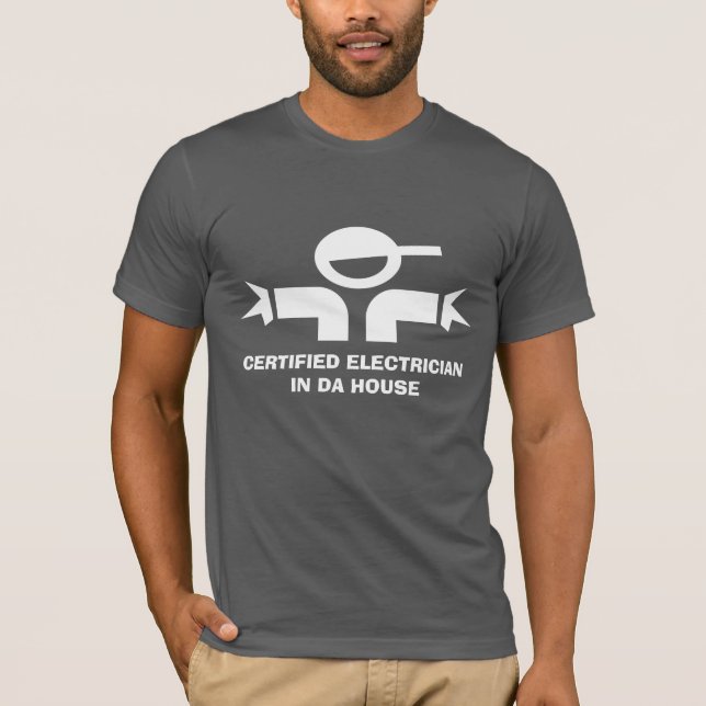 T-shirt drôle avec citation pour électriciens (Devant)