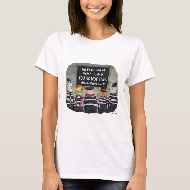 T-shirt drôle avec des mimes. (Devant)
