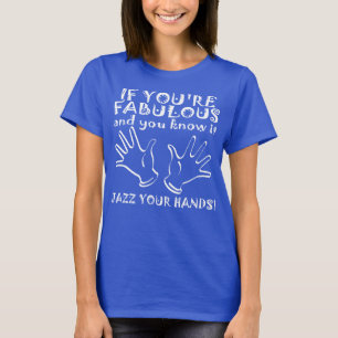 T-shirt drôle avec les mains fabuleuses de jazz
