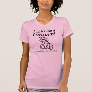 T-shirt drôle avec licorne poignardée