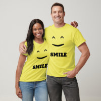 T-shirt drôle avec un visage souriant Emoji