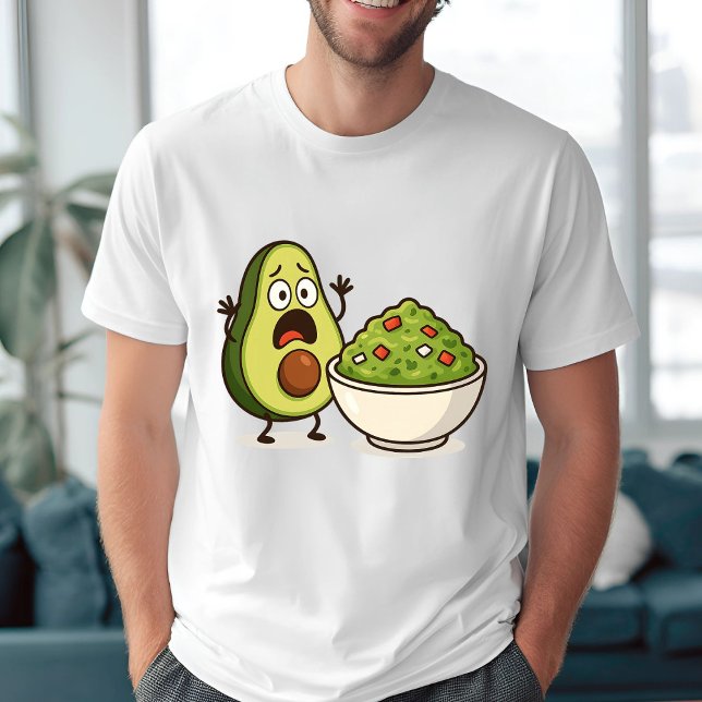T-shirt Drôle Avocado Guacamole Conception de dessin animé (Créateur téléchargé)