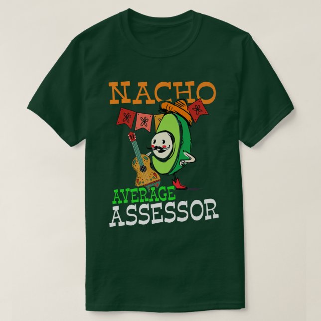T-shirt Drôle Avocado Sombrero Fiesta Nacho évaluation moy (Design devant)