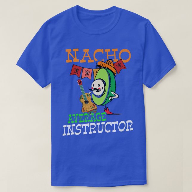 T-shirt Drôle Avocado Sombrero Fiesta Nacho moyen Instru (Design devant)