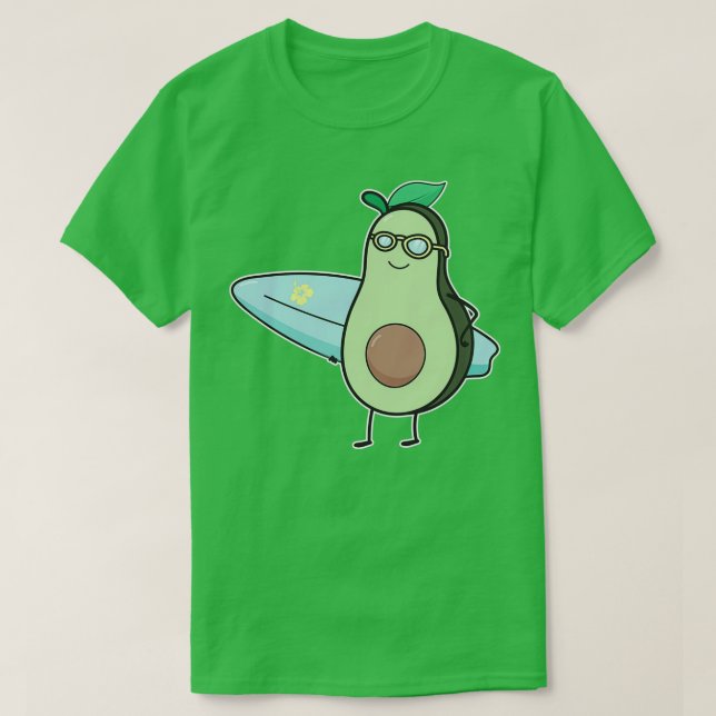 T-shirt Drôle Avocado Surfing Drôle Cadeau Pour Surfer (Design devant)