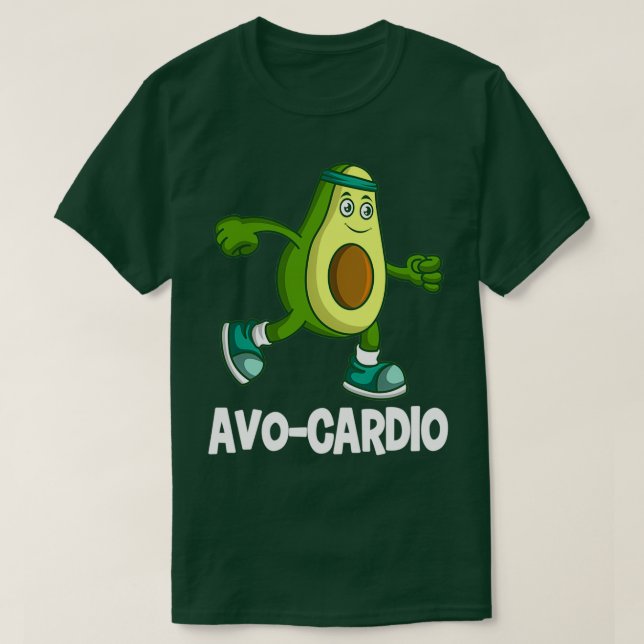 T-shirt Drôle Avocardio Veggie Lover Running (Design devant)