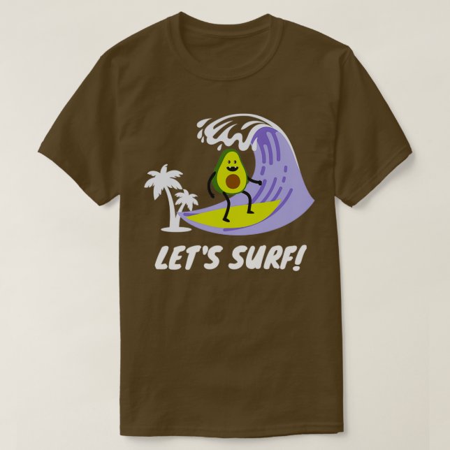 T-shirt Drôle avocat surf 60 (Design devant)