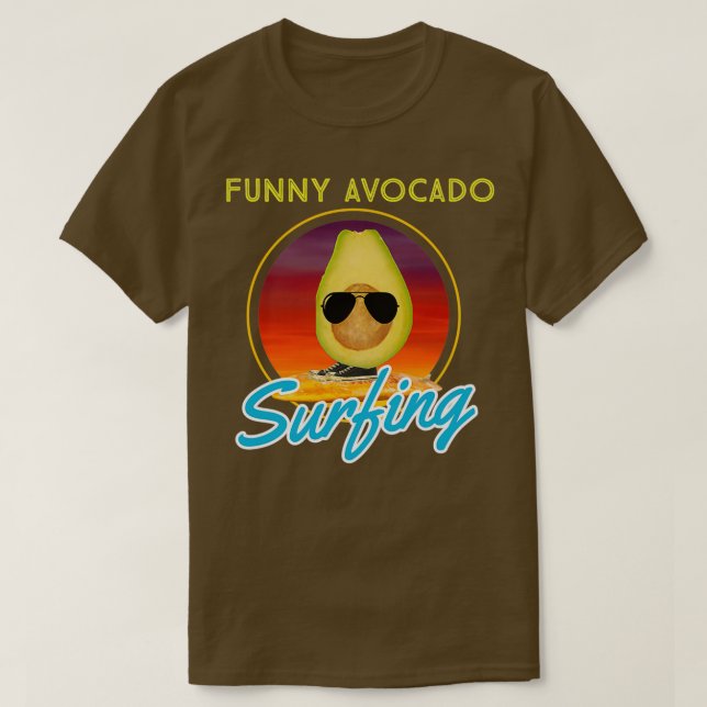 T-shirt Drôle avocat surf 68 (Design devant)