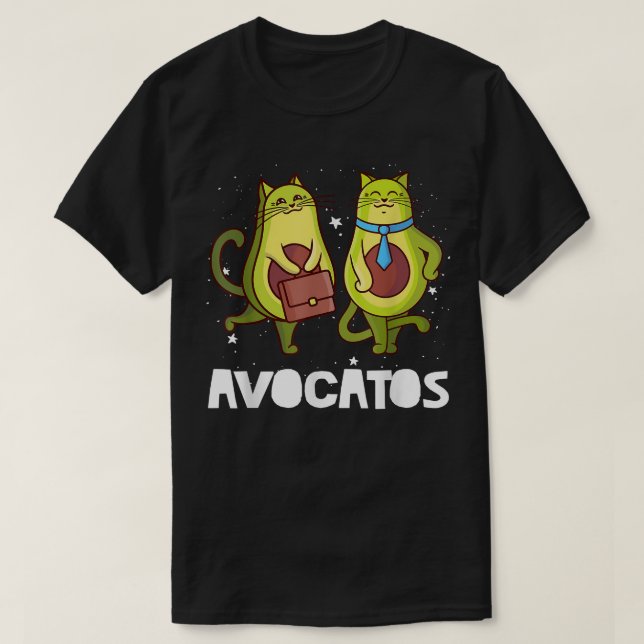 T-shirt Drôle Avogato Cat Cute Avocatos Vegan Avocado Love (Design devant)