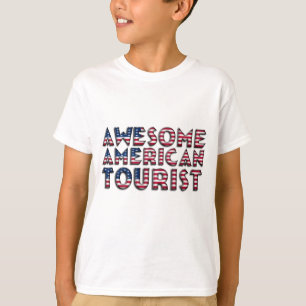 T-shirt Drôle Awesome Américain Tourisme Typographie