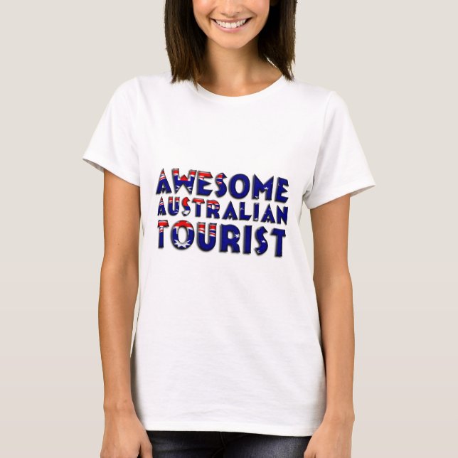T-shirt Drôle Awesome Australien Tourisme Typographie (Devant)
